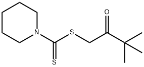 3,3-dimethyl-2-oxobutyl piperidine-1-carbodithioate Struktur