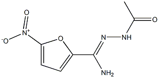 N(SUP.2)-ACETYL-5-NITRO-2-FUROHYDRAZIDEIMIDE Struktur