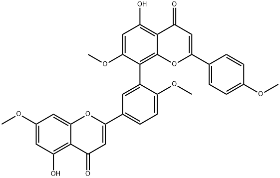 7''-O-Methylsciadopitysin Struktur