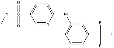 N-methyl-6-[3-(trifluoromethyl)anilino]-3-pyridinesulfonamide Struktur