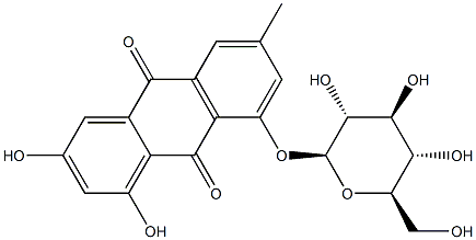 大黃素-1-O-葡萄糖苷 結(jié)構(gòu)式