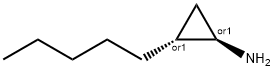 Cyclopropanamine, 2-pentyl-, (1R,2R)-rel- (9CI) Struktur