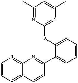 1,8-Naphthyridine,2-[2-[(4,6-dimethyl-2-pyrimidinyl)oxy]phenyl]-(9CI) Struktur