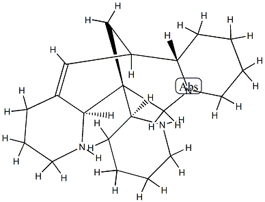 (6β,7α,9S,11α,18S)-16,17-Didehydroormosanine Struktur