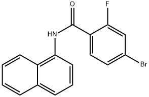 4-bromo-2-fluoro-N-(naphthalen-1-yl)benzamide Struktur