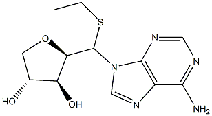 1-C-(6-Amino-9H-purin-9-yl)-2,5-anhydro-1-S-ethyl-1-thio-D-xylitol Struktur