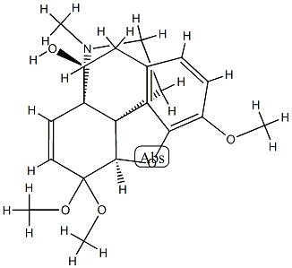 (13β,14β)-7,8-Didehydro-4,5α-epoxy-3,6,6-trimethoxy-17-methylhasubanan-9α-ol Struktur