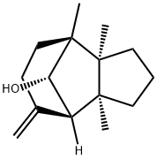 (3aS,9S)-Decahydro-3aβ,4,8aβ-trimethyl-7-methylene-4β,8β-methanoazulen-9-ol Struktur