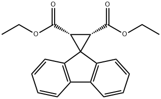 Spiro[cyclopropane-1,9'-[9H]fluorene]-2α,3α-dicarboxylic acid diethyl ester Struktur