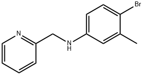 4-bromo-3-methyl-N-(pyridin-2-ylmethyl)aniline Struktur