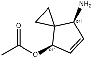 Spiro[2.4]hept-5-en-4-ol, 7-amino-, acetate (ester), (4R,7S)-rel- (9CI) Struktur