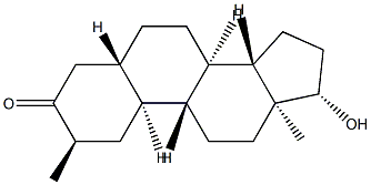 17β-Hydroxy-2α-methyl-5α-estran-3-one Struktur