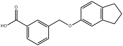 3-[(2,3-dihydro-1H-inden-5-yloxy)methyl]benzoic acid Struktur