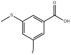 3-fluoro-5-(methylthio)benzoic acid Struktur