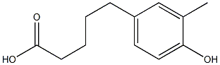 Benzenepentanoic acid, 4-hydroxy-3-Methyl Struktur