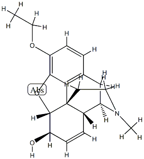 7,8-Didehydro-4,5α-epoxy-3-ethoxy-17-methylmorphinan-6β-ol Struktur