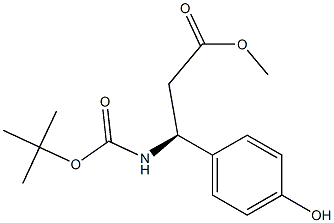 (βS)-β-[(1,1-tert-DiMethylethoxycarbonyl)aMino]-4-hydroxy-benzenepropanoic Acid Methyl Ester Struktur