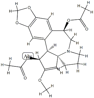 (1S,3aR)-1,5,6,8,9,14bβ-Hexahydro-2-methoxy-4H-cyclopenta[a][1,3]dioxolo[4,5-h]pyrrolo[2,1-b][3]benzazepine-1α,9α-diol diacetate Struktur