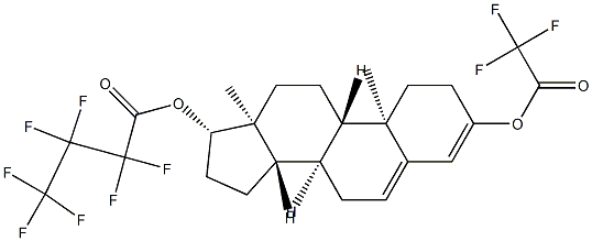 Androsta-3,5-diene-3,17β-diol 17-(heptafluorobutyrate)3-(trifluoroacetate) Struktur