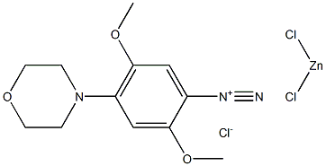 2,5-dimethoxy-4-morpholinobenzenediazonium chloride, compound with zinc chloride