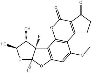 2,3-dihydro-2,3-dihydroxyaflatoxin B(1) Struktur