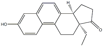 (14β)-13-Ethyl-3-hydroxy-1,3,5,7,9-gonapenten-17-one Struktur