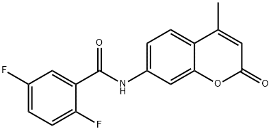 2,5-difluoro-N-(4-methyl-2-oxo-2H-chromen-7-yl)benzamide Struktur