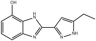 1H-Benzimidazol-4-ol,2-(5-ethyl-1H-pyrazol-3-yl)-(9CI) Struktur