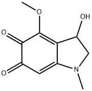 1H-Indole-5,6-dione,2,3-dihydro-3-hydroxy-4-methoxy-1-methyl-(9CI) Struktur