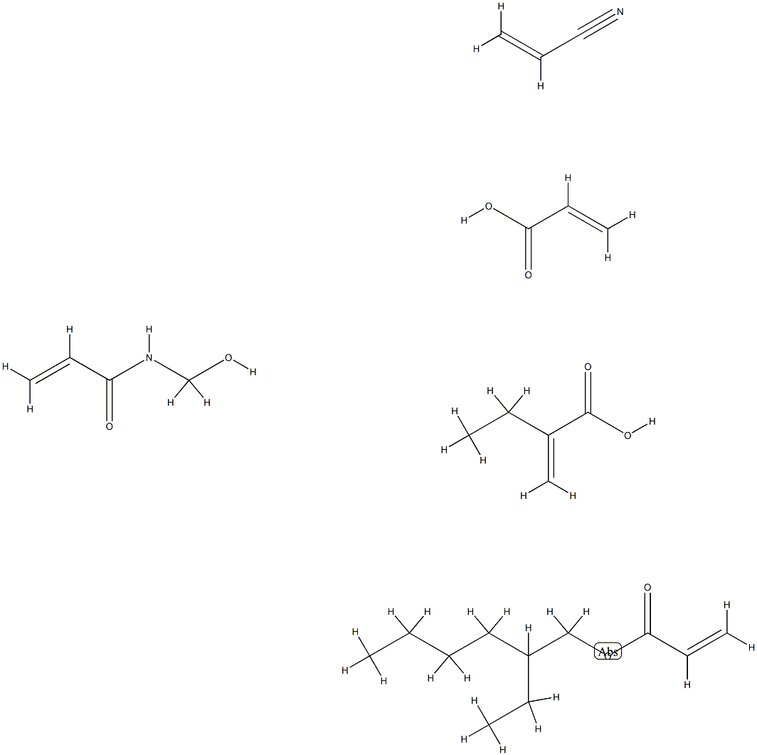 Ethyl acrylate-acrylic acid-2-ethylhexyl acrylate-N-methylolacrylamide-acrylonitrile polymer Struktur