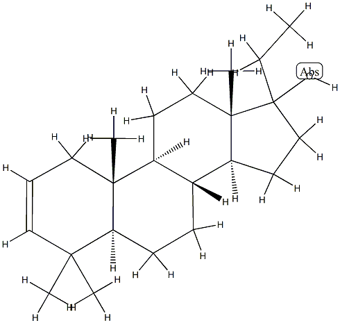 (17ξ)-4,4-Dimethyl-5α-pregn-2-en-17-ol Struktur