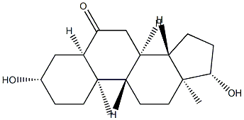 3β,17β-Dihydroxy-5β-androstan-6-one Struktur