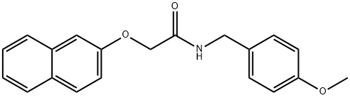 N-(4-methoxybenzyl)-2-(2-naphthyloxy)acetamide Struktur