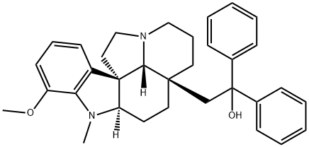 17-Methoxy-1-methyl-21,21-diphenylaspidospermidin-21-ol Struktur