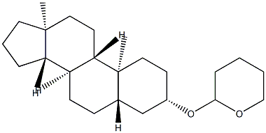 2-[(5α-Androstan-3β-yl)oxy]tetrahydro-2H-pyran Struktur