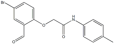 2-(4-bromo-2-formylphenoxy)-N-(4-methylphenyl)acetamide Struktur