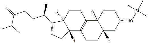 3β-(Trimethylsiloxy)-5α-ergosta-8,24(28)-diene Struktur