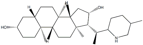 (22ξ,25ξ)-16,28-Seco-5α-solanidane-3β,16β-diol Struktur