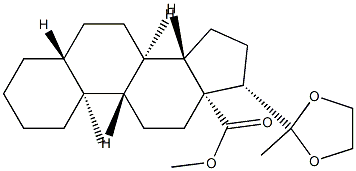 20,20-[1,2-Ethanediylbis(oxy)]-5α-pregnan-18-oic acid methyl ester Struktur