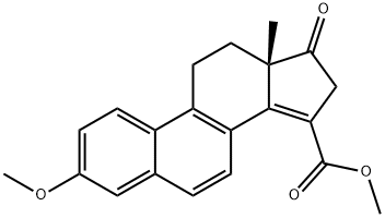 (13S)-12,13,16,17-Tetrahydro-3-methoxy-13β-methyl-17-oxo-11H-cyclopenta[a]phenanthrene-15-carboxylic acid methyl ester Struktur