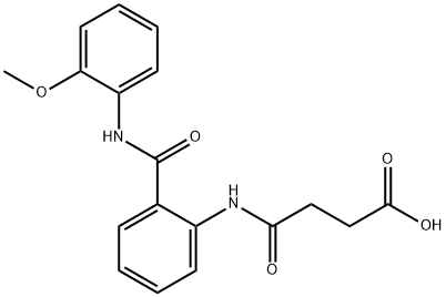 4-{2-[(2-methoxyanilino)carbonyl]anilino}-4-oxobutanoic acid Struktur