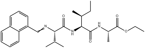 N-(1-Naphthalenylmethylene)-L-Val-L-Ile-L-Ala-OEt Struktur