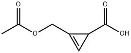 2-Cyclopropene-1-carboxylicacid,2-[(acetyloxy)methyl]-(9CI) Struktur