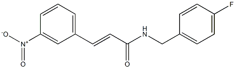 N-(4-fluorobenzyl)-3-{3-nitrophenyl}acrylamide Struktur