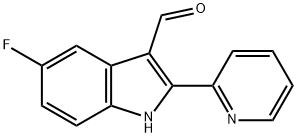 1H-Indole-3-carboxaldehyde,5-fluoro-2-(2-pyridinyl)-(9CI) Struktur