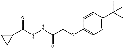 N'-{2-[4-(tert-butyl)phenoxy]acetyl}cyclopropanecarbohydrazide Struktur