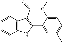 1H-Indole-3-carboxaldehyde,2-(2-methoxy-5-methylphenyl)-(9CI) Struktur