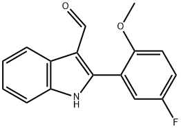 1H-Indole-3-carboxaldehyde,2-(5-fluoro-2-methoxyphenyl)-(9CI) Struktur