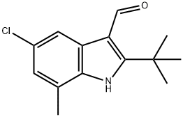 1H-Indole-3-carboxaldehyde,5-chloro-2-(1,1-dimethylethyl)-7-methyl-(9CI) Struktur