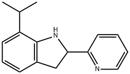 1H-Indole,2,3-dihydro-7-(1-methylethyl)-2-(2-pyridinyl)-(9CI) Struktur